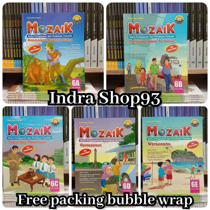 Buku Mozaik 6a 6b 6c 6d 6e Yudhistira Kelas 6 SD K13 Revisi | Lazada ...