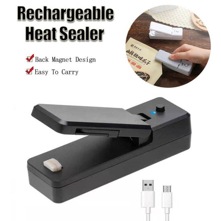 2 IN 1 Mini Bag Sealer USB Rechargeable Portable Handheld Vacuum Heat
