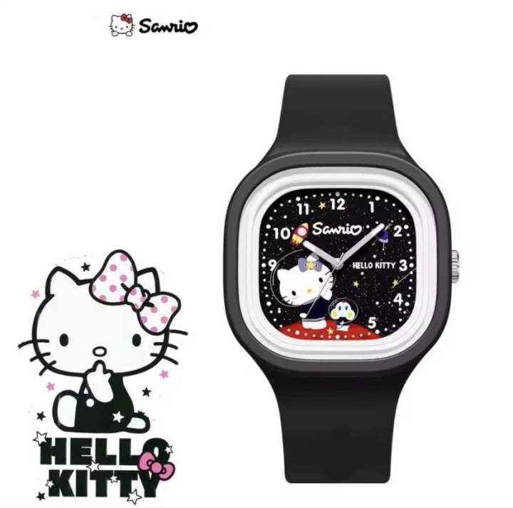 พร้อมส่ง-นาฬิกาข้อมือแบบเข็ม-ลายการ์ตูน-sanrio-สำหรับเด็กโตถึงผู้ใหญ่-หน้าปัทม์ใหญ่