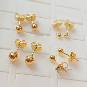 Tiny Bow Earrings for Baby Girls 14K Yellow Gold - The Jewelry Vine-vietvuevent.vn