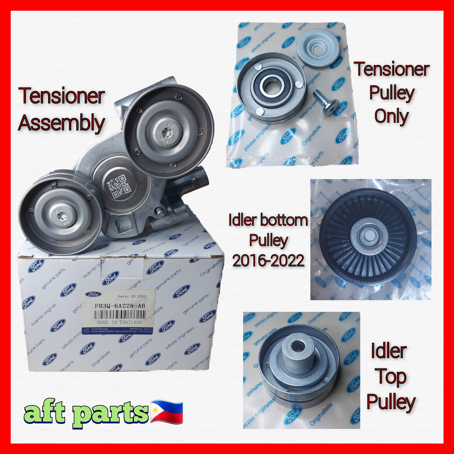 pack of one Blue Print ADG07658 Idler Pulley for auxiliary belt 