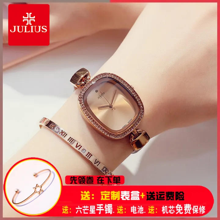 JULIUS JULIUS JULIUS ที่นิยมในโลกออนไลน์นาฬิกาติดพลอยเทียมกันน้ำแฟชั่น ...