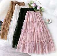 Mini pearl skirt กระโปรงทรงพองๆ ดีเทลไข่มุกทั้งตัวสุดคิ้วท์ มี5สี