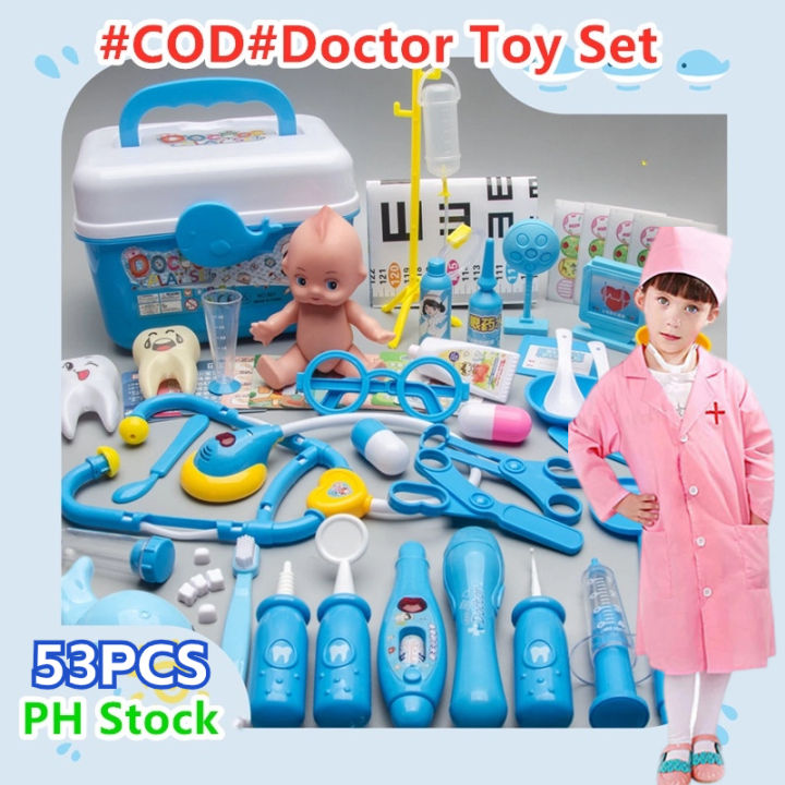 Medical Toy Kids Doctor Pretend Role Play Kit Simulation Dentist Box ...