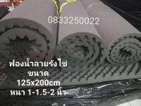 ((เกรดไม่ลามไฟ))​ขนาด​ 1​ นิ้วฟองน้ำซับเสียงก้องเสียงสะท้อนขนาด125*200หนา1นิ้ว