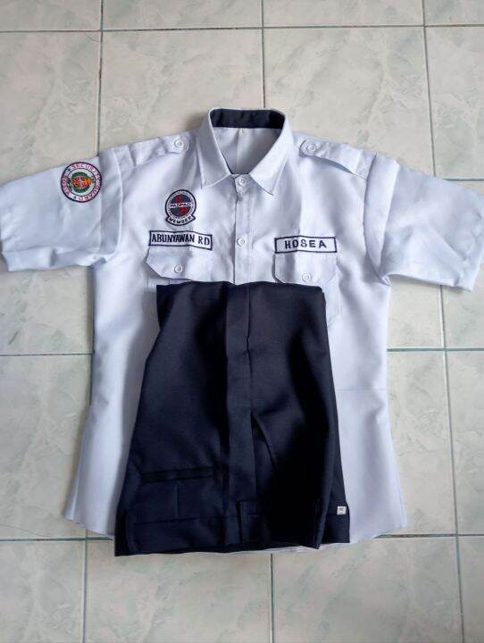 Terno Polo And Pànts with Complete Patches For Security Guard Uniform ...