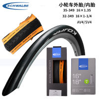 Schwalbe sewen One kojak Marathon 16นิ้วยางในยางนอกขอบสีดำและสีเหลือง