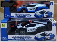 ของเล่นเด็กรถตำรวจสีสุ่มบังคับได้แบบไร้สายพร้อมถ่านให้คะ