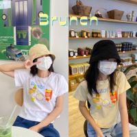 Brunch baby tee??? เสื้อcrop เสื้อครอป เสื้อครอปตัวยาว (TWINYSIBLINGS)