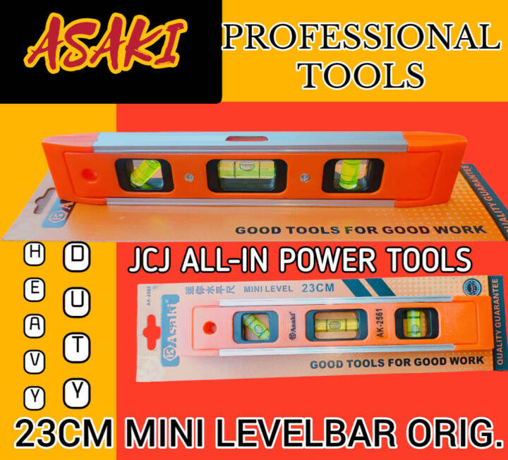 MINI LEVEL BAR ORIGINAL 23CM ASAKI JAPAN PROFESSIONALS/ SMALL LEVER BAR