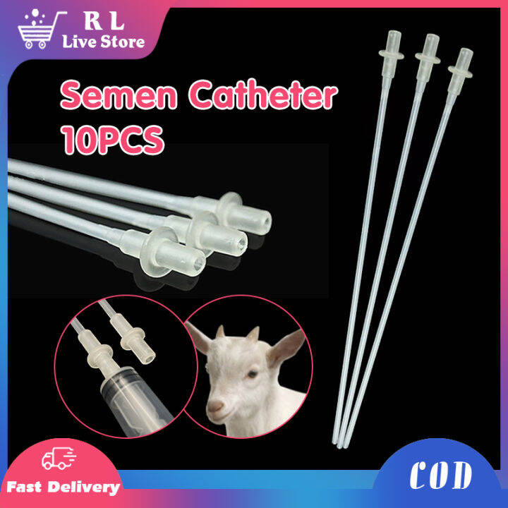 10PCS Artificial Insemination Catheters Rods Pet Disposable Rubber