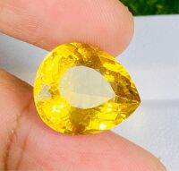 9.76 กะรัต Top ซิทรินสีเหลืองธรรมชาติมันวาว 16.5x13.5x8.5มม. 9.76cts Top luster natural yellow citrine 16.5x13.5x8.5mm