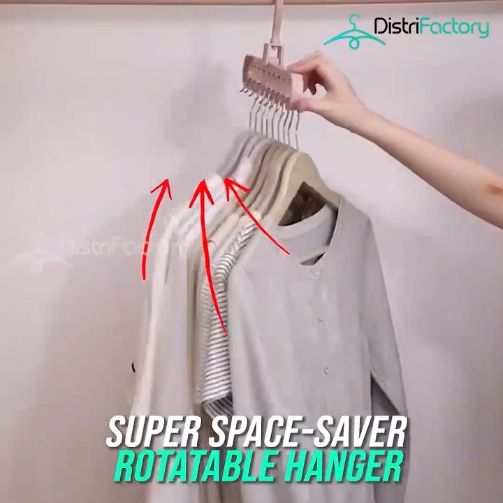 4 Pack Nine-hole Hanger Multi-Fold Space Saving Hanger - Magic Hanger - Gray, Size: 13.2