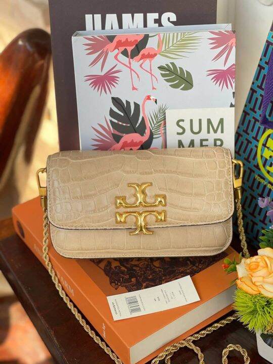 งานช็อป 💕Tory Burch Eleanor CrocodileEmbossed Phone Crossbody Bag