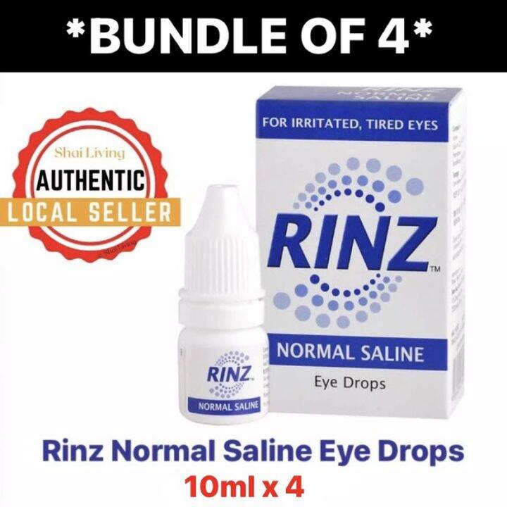 *BUNDLE of 4* Rinz Normal Saline Eye Drops 10ml x 4 (Expiry 2025