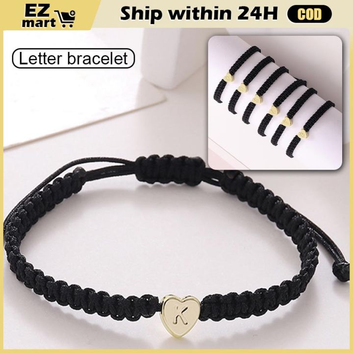 Initial Bracelet 26 Letters Alphabet Couple's Bracelet