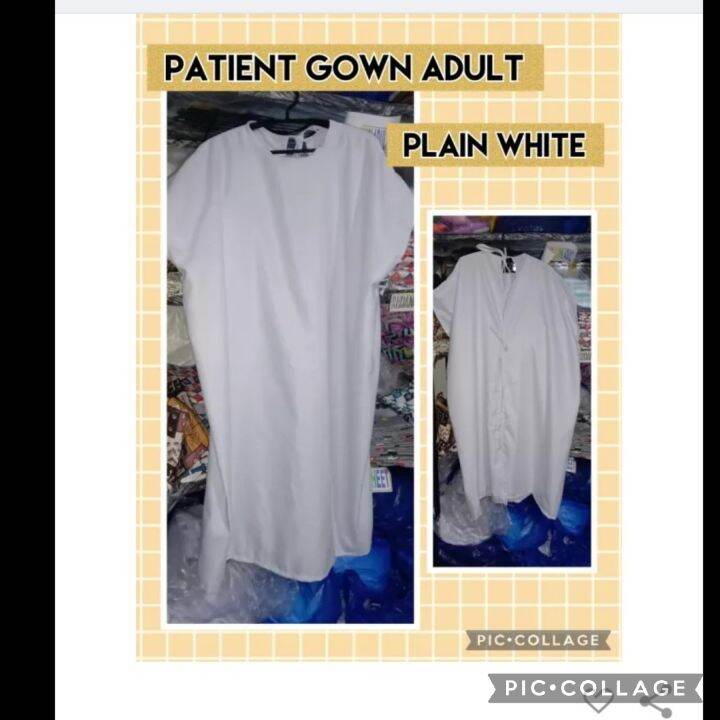 patient gown plain white | Lazada PH