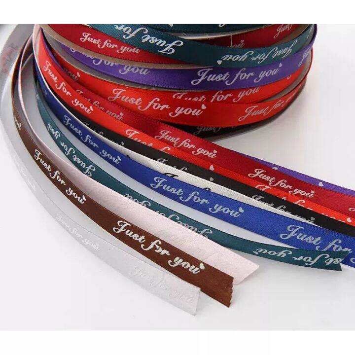 1pc 2 Meter Just For You 1CM Colorful Ribbon For Flower