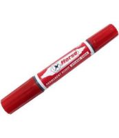 ปากกาเคมี 2 หัว ตราม้า สีแดง จำนวน 1 ด้าม