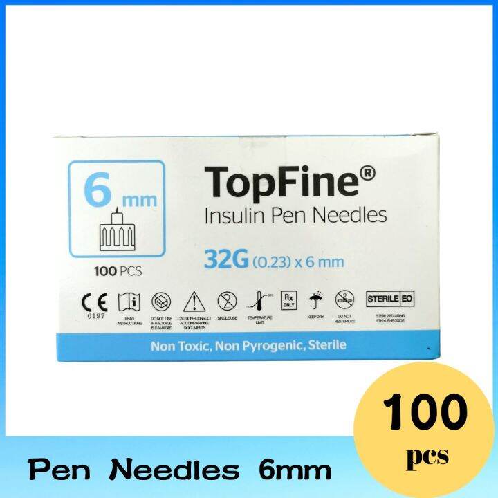Topfine Insulin Pen Needles 32g 6mm 100pcs Lazada