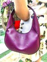 stellamccartney  small shoulder bag  ทรงhobo แบรนด์รักษ์โลก สีม่วง หรูหราน้ำหนักเบา