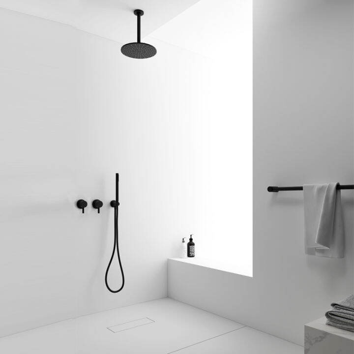 Bubble Bathroom Copper Nordic Minimalism Black Concealed Wall Shower