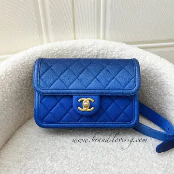 Chanel Sunset By The Sea Blue Ombre Medium Caviar Gold HW