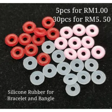 New 30pcs Silicone Rubber Rings Charm Stopper For Silver Bracelets Spacer  Beads