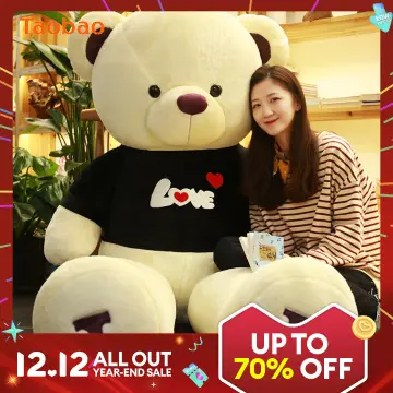 Ready!】Lovely Teddy Bear Plush Toys Kawaii Ribbon Bear Pillow Soft  Embraceable Bear Stuffed Dolls For Girlfriend Xmas Gift