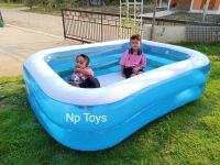 Np Toys สระน้ำเป่าลม ทรงสี่เหลี่ยมขนาด2เมตร (ขนาด200*150*50 ซม.) Smile Pool