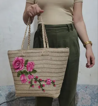 KIS Design:Abaca patch tote S-