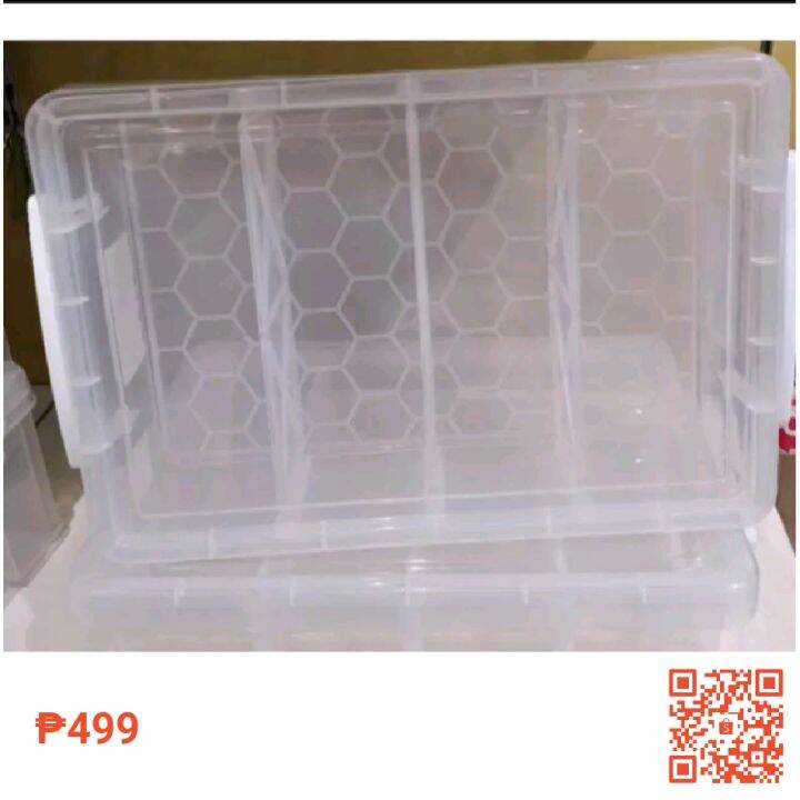 Home Gallery Storage box W/ 4 Partitions And Lid Lazada PH