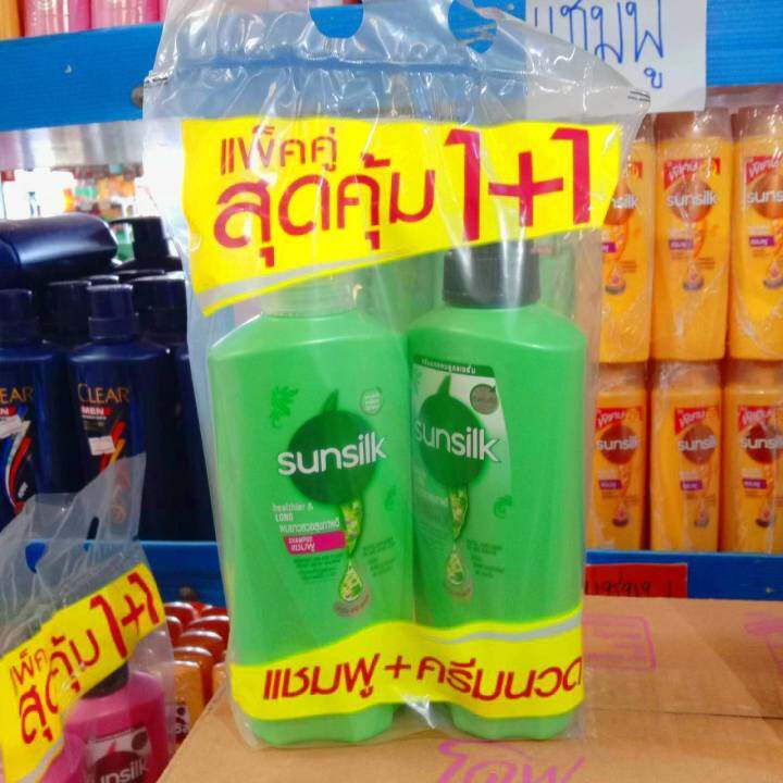 แชมพูซันซิล-ครีมนวด-แพ็คคู่-ปริมาณ-350-ml-แพ็คคู่