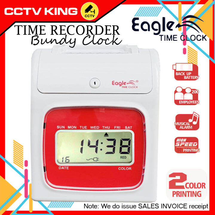 Eagle Time Clock Digital Display Bundy Clock Time Recorder Machine