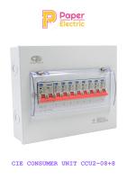 ตู้คอนซูเมอร์ Consumer Unit CIE ตู้ครบชุด 8 ช่อง แบรนด์ CCS รุ่น CCU2-08+8 (รับประกัน 5 ปี)