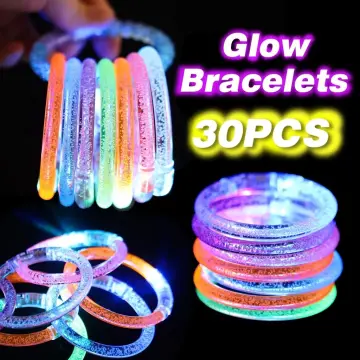 10pcs LED Bracelets Glow Sticks Bracelets Wristbands Light Up