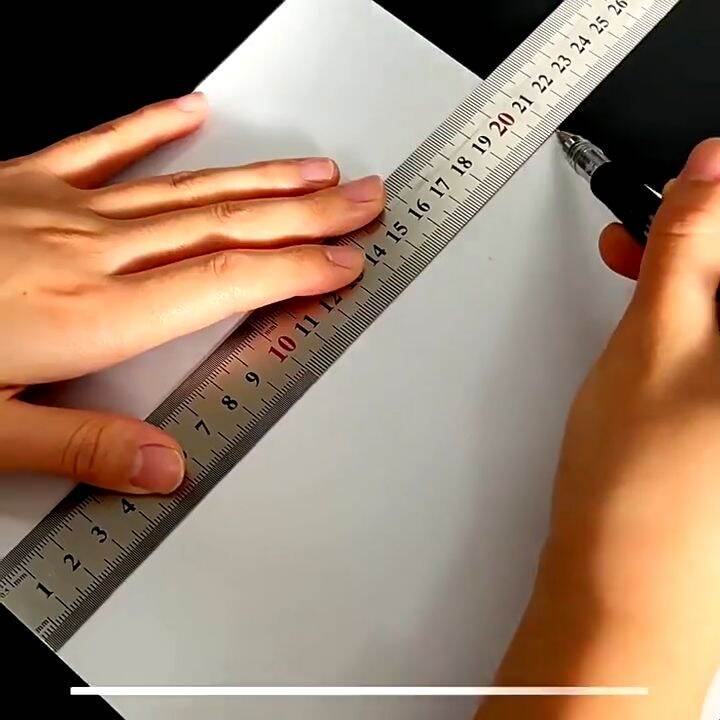 Stainless Steel Measuring Double-sided Scale Ruler Thickened hard ruler ...