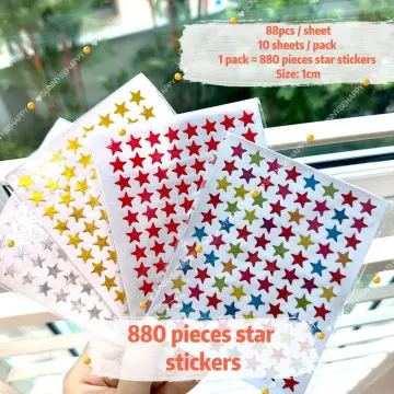 1cm Star Stickers Reward Tiny Stickers Star Stickers Face Gold