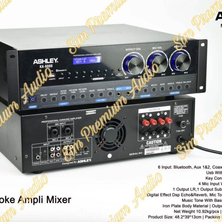 Amplifier Karaoke Ashley KA 6000 Original Ampli ASHLEY KA6000 Lazada