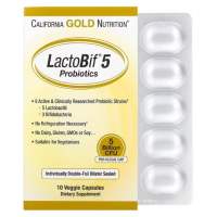 California Gold Nutrition, LactoBif Probiotics,  5 billion CFU, 10 veggie capsules