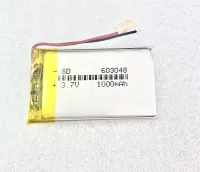 แบต 603048 1000mAh 3.7V แบตเตอรี่ Lithium polymer mp3 ลำโพง บลูทูธ กล้องติดรถยนต์ ลิเธียมโพลิเมอร์ Li-Po li ion Mp3 MP4 MP5 GPS โทรศัพท์ Drone เกมส์ bluethooth