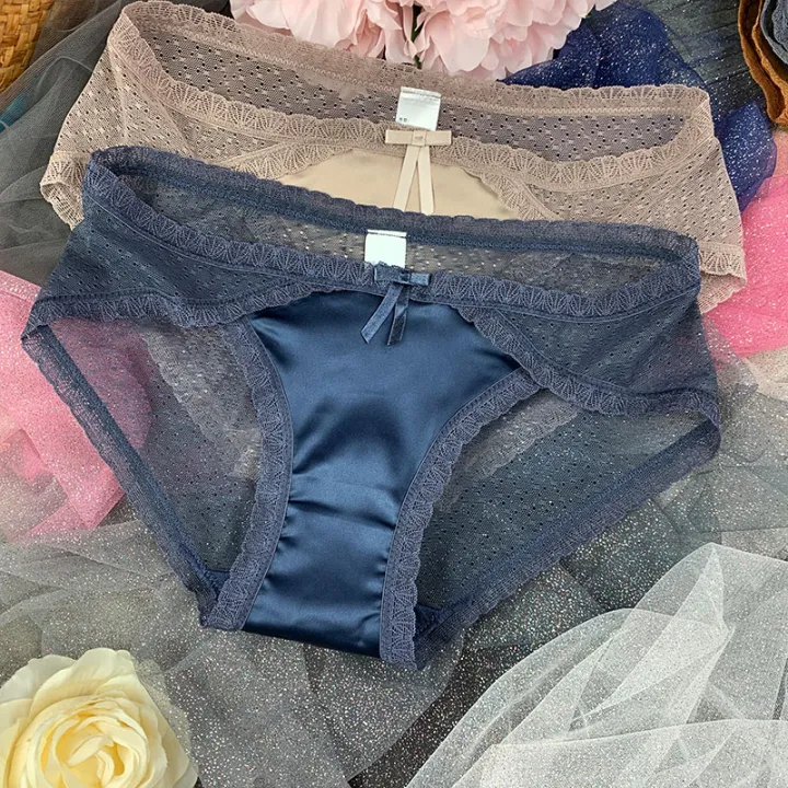 Sexy Seduction Silky Traceless Mesh Cotton Satin | Lazada