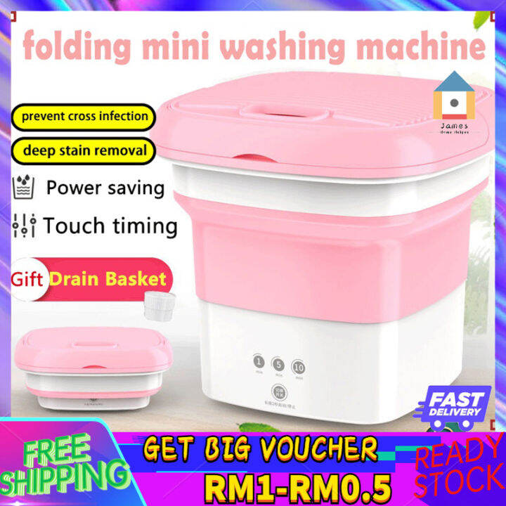 【Malaysia Spot Sale】Mini Washing Machine Portable Folding Travel
