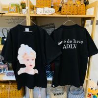 ?พร้อมส่ง เสื้อ ADLV BABY FACE SHORT SLEEVE T-SHIRT BLACK BUBBLE?