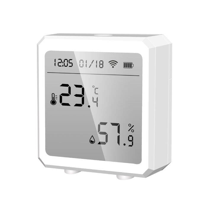 Smart WiFi Temperature and Humidity Sensor with LCD Display Tuya