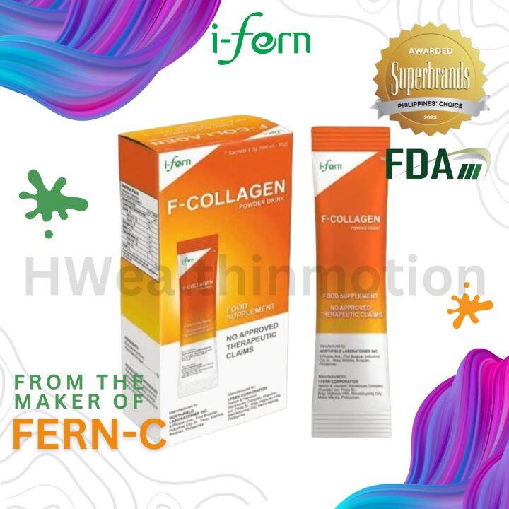 FCollagen (Type 1 and 3 Collagen) 5G 7 Sachet in a Box Lazada PH