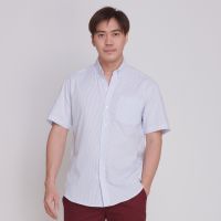 Manfair Shirt - The Stripe เสื้อเชิ้ตแขนสั้นผ้า Cotton Oxford 100% (MF029)