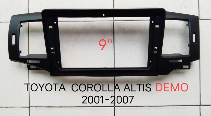 หน้ากากวิทยุ TOYOTA COROLLA ALTIS DEMO ปี 2001-2007 สำหรับเปลี่ยนจอ android9"