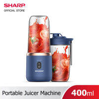 SHARP YouPin Official Store เครื่องคั้นน้ำผลไม้ เครื่องปั่นแบบพกพา แบบไร้สาย ชาร์จได้ 21000Rpm ความจุ400มล.