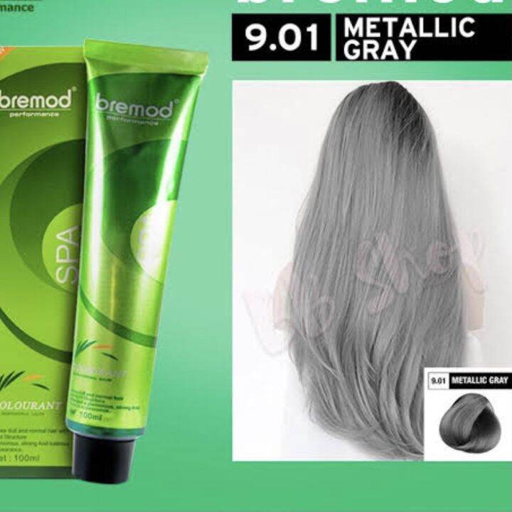 BREMOD 9.01 METALLIC GRAY HAIR COLOR Set with Oxidiser Lazada PH